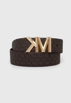 MICHAEL Michael Kors curea de piele cu doua fete femei, culoarea maro imagine
