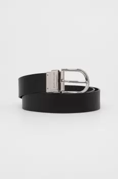 MICHAEL Michael Kors curea de piele cu doua fete femei, culoarea negru imagine