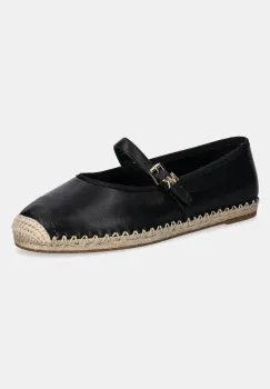MICHAEL Michael Kors espadrile de piele Lynn culoarea negru, 40S5LYFP2L.001 imagine