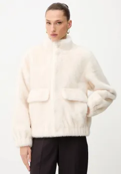 MICHAEL Michael Kors geaca culoarea bej, de tranzitie, oversize, 77A1469M52 imagine