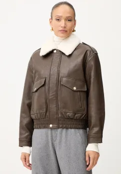 MICHAEL Michael Kors geaca culoarea maro, de tranzitie, 77A1487M52 imagine