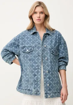 MICHAEL Michael Kors geaca din denim femei, de tranzitie, oversize, MS51020H2P imagine