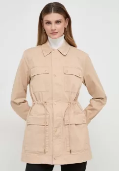 MICHAEL Michael Kors geaca femei, culoarea bej, de tranzitie imagine