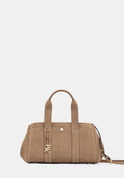MICHAEL Michael Kors geanta de mana din piele intoarsa culoarea bej, 30F5G1ZS1S imagine