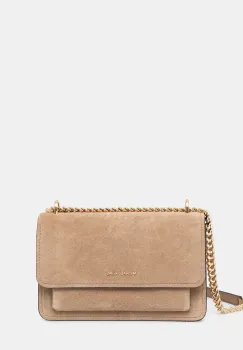 MICHAEL Michael Kors geanta de mana din piele intoarsa culoarea bej, 30F5GC7L3S imagine