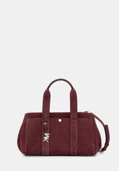 MICHAEL Michael Kors geanta de mana din piele intoarsa culoarea bordo, 30F5S1ZS1S imagine