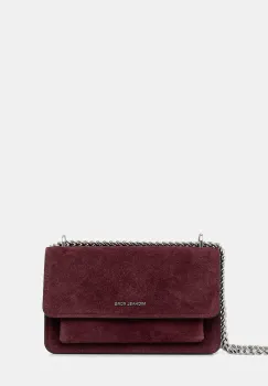 MICHAEL Michael Kors geanta de mana din piele intoarsa culoarea bordo, 30F5SC7L3S imagine