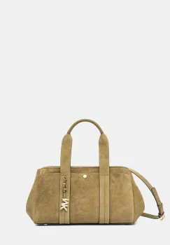 MICHAEL Michael Kors geanta de mana din piele intoarsa culoarea verde, 30F5G1ZS1S imagine