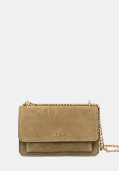 MICHAEL Michael Kors geanta de mana din piele intoarsa culoarea verde, 30F5GC7L3S imagine