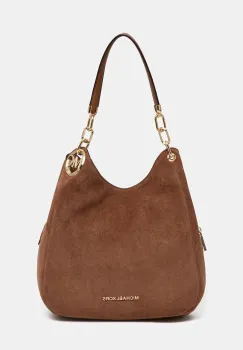 MICHAEL Michael Kors geanta de mana din piele intoarsa LILLIE culoarea maro, 30F3G0LE3S imagine