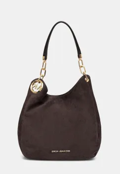 MICHAEL Michael Kors geanta de mana din piele intoarsa LILLIE culoarea maro, 30F3G0LE3S imagine
