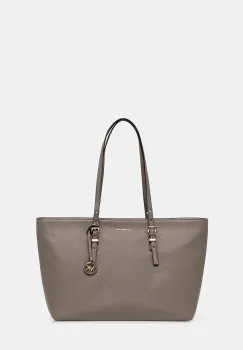MICHAEL Michael Kors geanta de piele QUINN culoarea bej, 30T5GQNT9L imagine