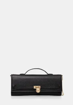 MICHAEL Michael Kors geanta piele culoarea negru, 30F5GHMC8L imagine
