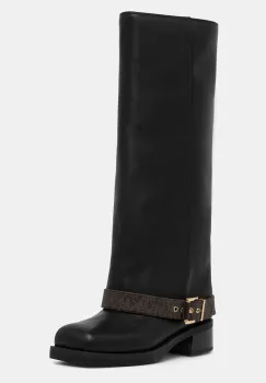 MICHAEL Michael Kors ghete de piele Colby culoarea negru, cu toc plat, 40F5COFB6L.292 imagine