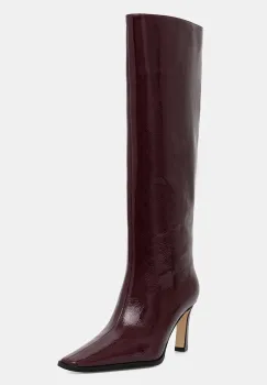 MICHAEL Michael Kors ghete de piele Darrah culoarea bordo, cu toc cui, 40F5DRMB5A.610 imagine
