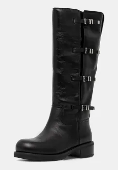 MICHAEL Michael Kors ghete de piele Darrington culoarea negru, cu platforma, 40F5DTFB6L.001 imagine