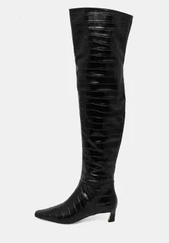 MICHAEL Michael Kors ghete de piele Kosmo femei, culoarea negru, cu toc cui, 40F4CSMB5E.001 imagine