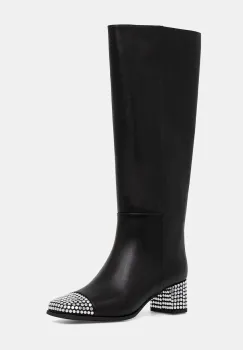 MICHAEL Michael Kors ghete de piele Matilda culoarea negru, cu toc drept, 40F5MTMB7L.001 imagine