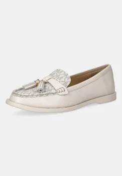 MICHAEL Michael Kors mocasini de piele Kiernan Loafer culoarea bej, cu toc plat, 40T4KRFP1B.289 imagine