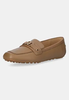MICHAEL Michael Kors mocasini de piele Mandy culoarea bej, cu toc plat, 40T5MAFR1L.297 imagine