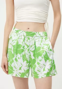 MICHAEL Michael Kors pantaloni scurti femei, culoarea verde, modelator, high waist imagine
