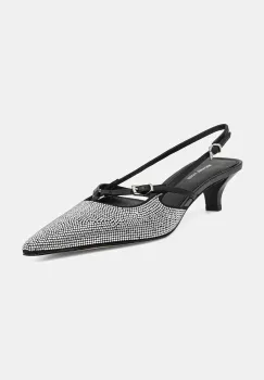 MICHAEL Michael Kors pantofi cu toc Selina culoarea argintiu, 40F5SLMP1S.001 imagine