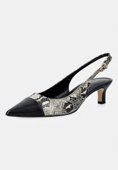 MICHAEL Michael Kors pantofi cu toc stiletto din piele Amara Toe Cap Sling Pump imagine