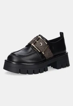 MICHAEL Michael Kors pantofi de piele Colby culoarea negru, cu platforma, 40F5COFP2L.292 imagine