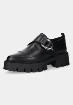MICHAEL Michael Kors pantofi de piele Jaden culoarea negru, cu toc plat, 40T5JDFP3L.001 imagine