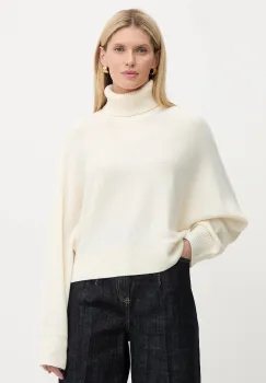 MICHAEL Michael Kors pulover de lana culoarea bej, cu guler, MT5617UF2G imagine