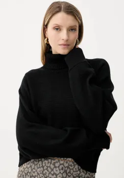 MICHAEL Michael Kors pulover de lana culoarea negru, cu guler, MT5617UF2G imagine