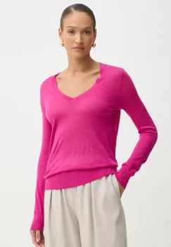 MICHAEL Michael Kors pulover din amestec de matase femei, culoarea roz, light, MR56159GW2 imagine