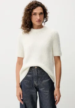 MICHAEL Michael Kors pulover din amestec de mohair femei, culoarea bej, gros MF5619QJVC imagine