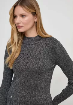 MICHAEL Michael Kors pulover femei, culoarea negru, cu turtleneck imagine