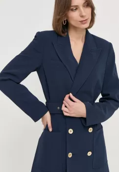 MICHAEL Michael Kors rochie culoarea albastru marin, mini, mulata imagine