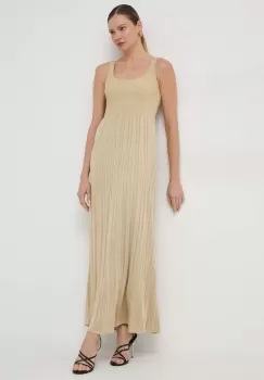 MICHAEL Michael Kors rochie culoarea auriu, maxi, evazati imagine