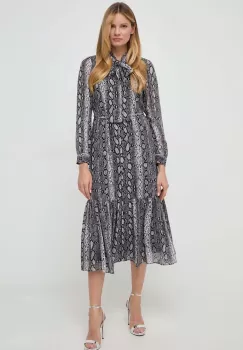 MICHAEL Michael Kors rochie culoarea negru, midi, evazati imagine