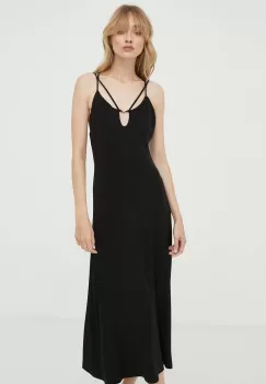 MICHAEL Michael Kors rochie culoarea negru, midi, evazati imagine