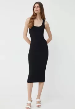 MICHAEL Michael Kors rochie culoarea negru, midi, mulata imagine