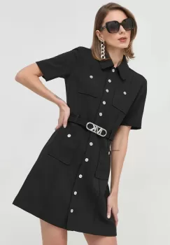 MICHAEL Michael Kors rochie culoarea negru, mini, drept imagine