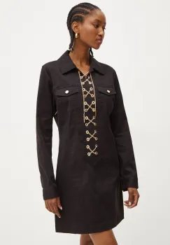 MICHAEL Michael Kors rochie culoarea negru, mini, drept, MT482GV3X6 imagine