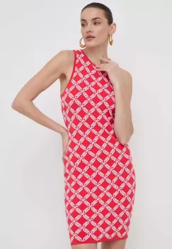 MICHAEL Michael Kors rochie culoarea rosu, mini, mulata imagine