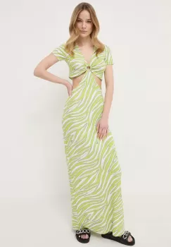 MICHAEL Michael Kors rochie culoarea verde, maxi, mulata imagine