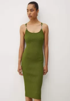 MICHAEL Michael Kors rochie culoarea verde, mini, mulata, MT482IL33D imagine