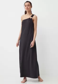 MICHAEL Michael Kors rochie de plaja ONE SHOULDER DRESS culoarea negru, MM7M038 imagine