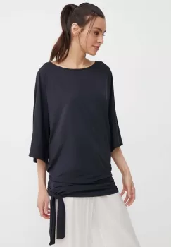 MICHAEL Michael Kors rochie de plaja SIDE TIE COVER UP culoarea negru, MM7M749 imagine