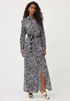 MICHAEL Michael Kors rochie din bumbac culoarea negru, maxi, evazati imagine