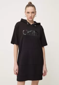 MICHAEL Michael Kors rochie din bumbac culoarea negru, mini, drept, MT482II4MY imagine