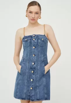 MICHAEL Michael Kors rochie jeans mini, mulata imagine