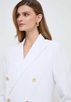 MICHAEL Michael Kors sacou culoarea alb, cu doua randuri de nasturi, neted imagine